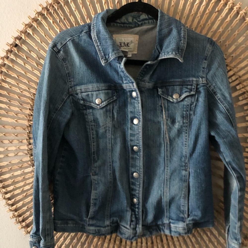 Live a little stretch denim jean jacket L